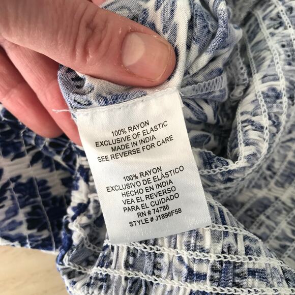 Patrons of Peace Jumpsuit‎ XS Halter Wide Leg Smocked Pockets Feminine Resort ** - Picture 9 of 11